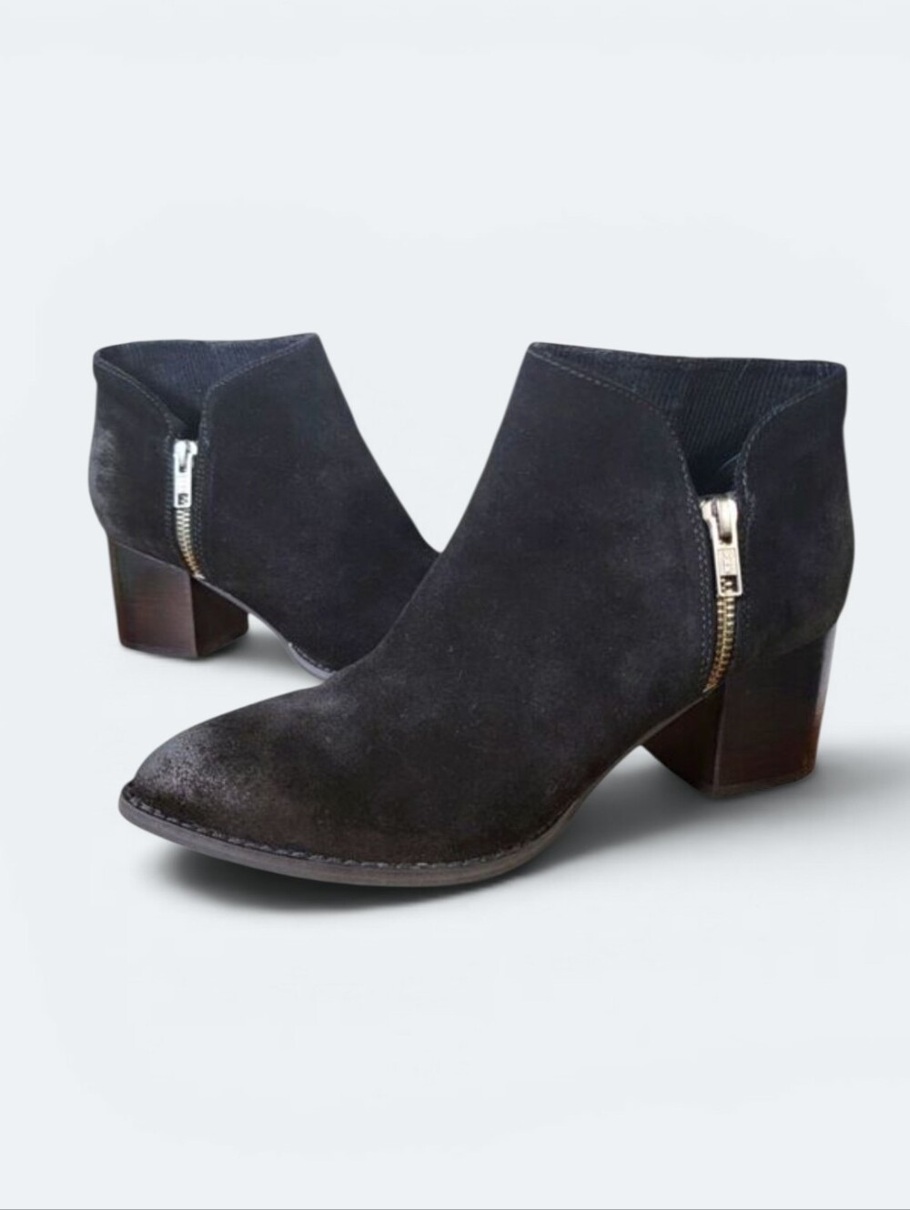 Seychelles Chapparal Black Suede Ankle Boots Size 6.5 Western Boho